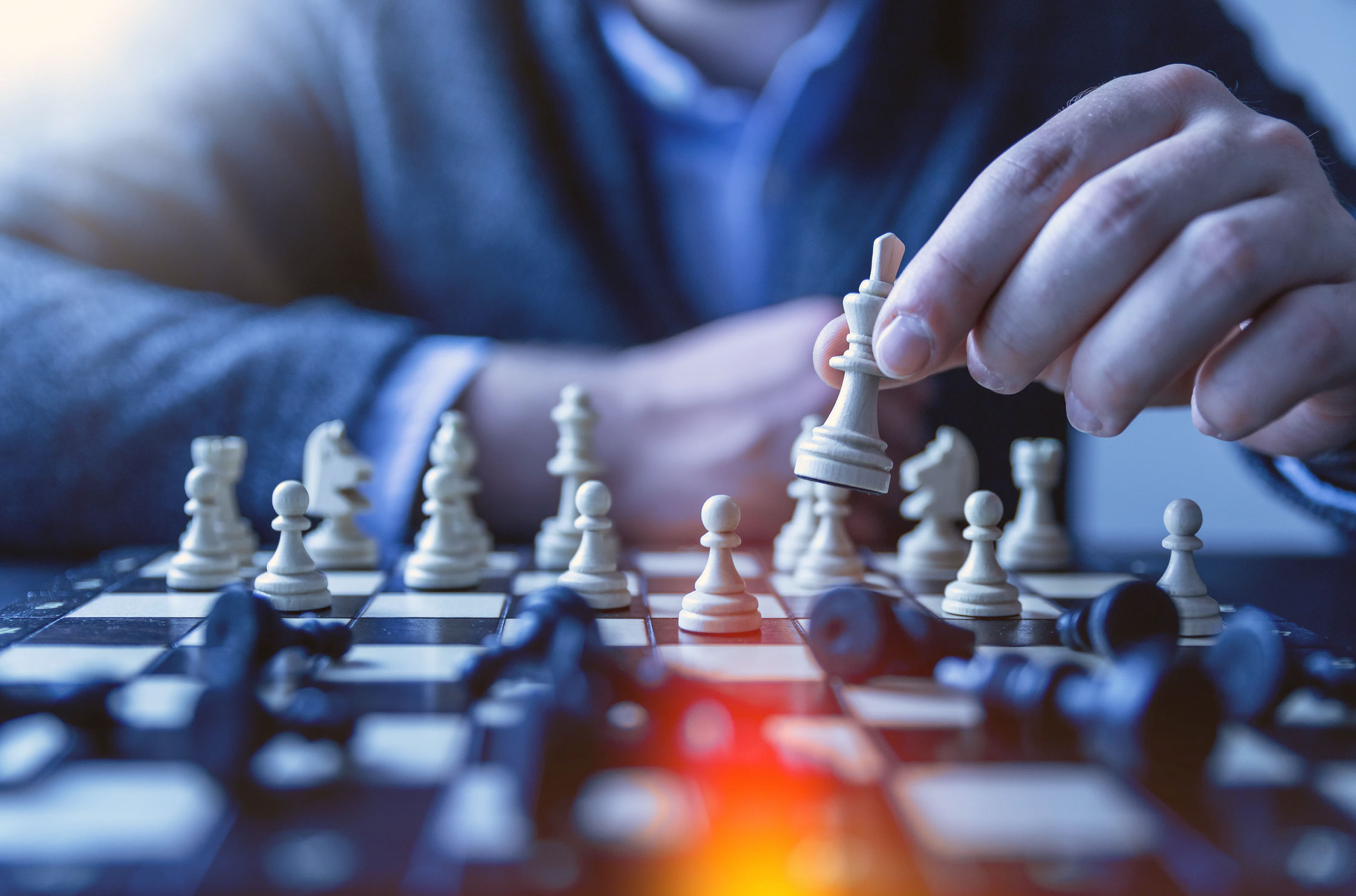 person playing chess